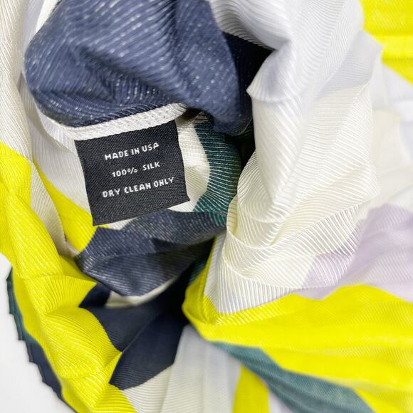 Suno 100% Silk Pleated Mini Dress Bold Geometric Print Size Small - Picture 7 of 8